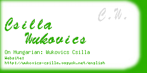 csilla wukovics business card